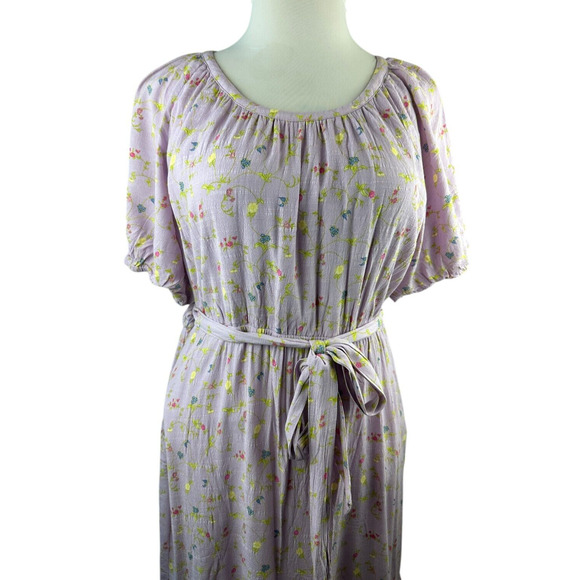 Matilda Jane Enchanted Garden Lavender Artist Floral Tiered Maxi Dress Size XXL - Picture 5 of 14